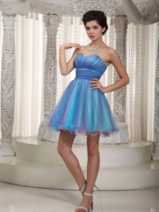 Multi-color Tulle Sweetheart Waistband Quinceanera Dama Dresses