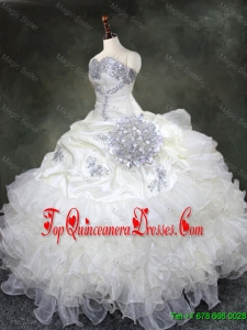 2016 Discount Ruffled Layers Quinceanera Gowns with Beading and Sequins