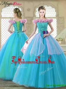 YCQD027TPQD Classical Off the Shoulder Quinceanera Gowns with Ruffles and Bowknot