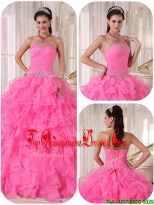 2016 Popular Ball Gown Strapless Sweet 16 Gowns with Beading