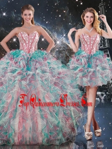Best Ball Gown Sweetheart Detachable Quinceanera Skirts with Ruffles