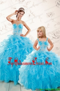 Aqua Blue Ball Gown Sweetheart Beading Princesita Dresses
