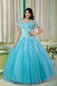 Cheap Aqua Ball Gown 15 Quinceanera Dress Sweetheart Tulle
