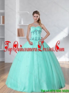 Perfect Appliques and Beading Sweetheart 2015 Dress for Quince