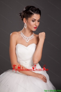 Gorgeous Imitation Pearl Bridal Jewelry Set Including Necklace With Earrings