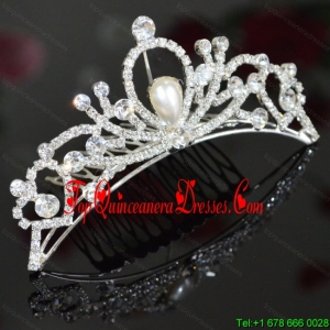 The Most Popular Tiara With Rhinestone And Imitation Pearl