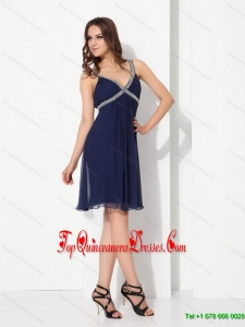 Fashionable Sequins Ruffled Navy Blue Perfect Damas Dresses for 2015