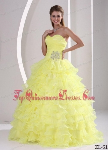 Ruffles Sweetheart Appliques and Ruch Quinceaners Gowns For Military Bal