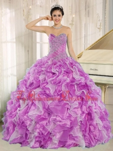 Fuchsia Beaded Bodice and Ruffles Custom Made For 2013 Quinceanera Dress