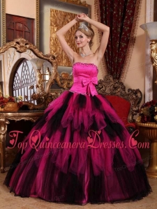 Wonderful Ball Gown Strapless Floor-length Tulle Beading Quinceanera Dress