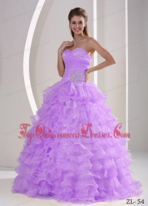 Ruffles Sweetheart Appliques and Ruch Unique Quinceaners Gowns For Military Ball