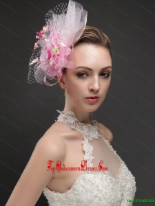 Gorgeous Net With Flowers Ribbons Women Fascinators