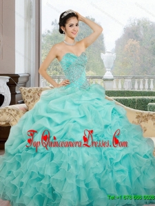 2015 Gorgeous Sweetheart Quinceanera Dresses with Ruffles and Pick Ups