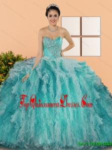 2015 Gorgeous Sweetheart Sweet 15 Dresses with Appliques and Ruffles