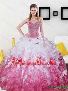 2015 Top Seller Sweetheart Quinceanera Dresses Dresses with Beading and Ruffles