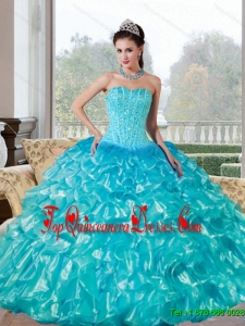 Gorgeous Beading and Ruffles Sweetheart Quinceanera Dresses Dresses for 2015