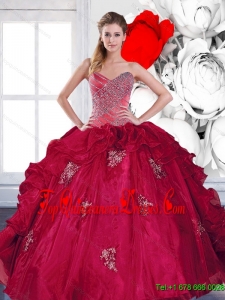 2015 Exclusive Sweetheart Ball Gown Quinceanera Dresses with Appliques