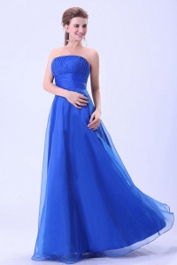 Organza Ruched Blue Dama Dresses Waistband Sweetheart in 2014