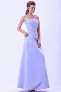 Spaghetti Straps Lilac Dama Dresses for Quinces A-line Satin