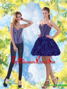 Fashionable Beading and Ruffles Sweetheart Damas Dress for 2015