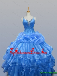 Beautiful Beaded Quinceanera Dresses with Ruffled Layers for 2015 Fall
