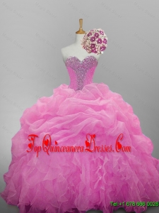 Luxurious Sweetheart Beaded Quinceanera Dresses for 2015 Fall
