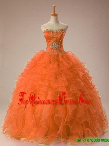 New Arrival 2016 Summer Sweetheart Beaded Quinceanera Dresses in Organza