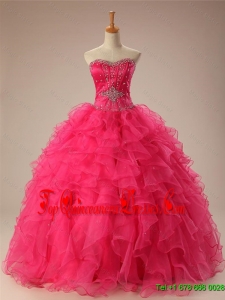 New Style Sweetheart Quinceanera Dresses with Beading and Ruffles for 2015 Summer