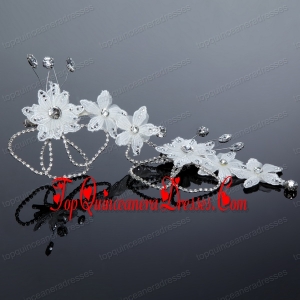 Nobile Alloy Silver Rhinestone Hair Ornament for Wedding