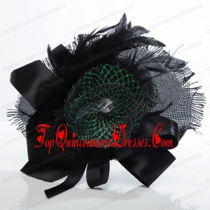 2014 Modest Beading Lace and Feather Fascinators