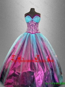 Custom Made Sweetheart Beaded Sweet 16 Dresses in Tulle for 2016