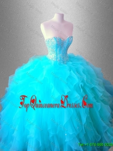 2016 Popular Sweetheart Quinceanera Dresses with Beading and Ruffles