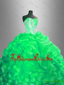 Classical Ball Gown Sweet 16 Dresses with Beading and Ruffles