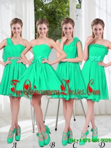 Turquoise Short Damas Dresses in Fall