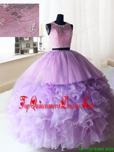 2017 Exquisite Laced and Ruffled Quinceanera Dress in Organza and Tulle