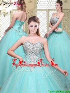 Modest Sweetheart Beading Quinceanera Dresses for Summer