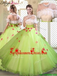 Cheap Spring Beautiful Scoop Quinceanera Dresses with Ruffles