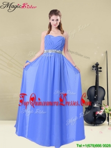 2016 Elegant Sweetheart Ruching Dama Dresses for Fall