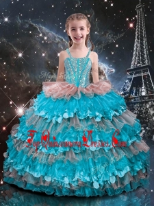 Best Straps Ruffled Layers New Arrival Kid Pageant Dresses for 2016