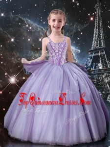 Classical Straps New Arrival Kid Pageant Dresses in Lavender