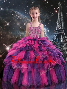 Gorgeous Ball Gown 2016 New Arrival Kid Pageant Dresses with Beading