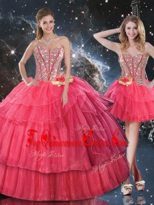 Lovely Sweetheart Detachable Quinceanera Skirts with Beading for Fall