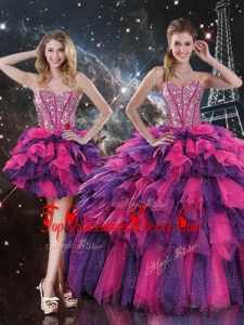 Luxurious Detachable Quinceanera Skirts with Beading and Ruffled Layers