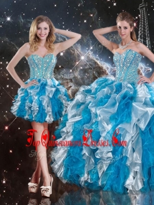 Pretty Sweetheart Multi Color Detachable Quinceanera Skirts with Beading