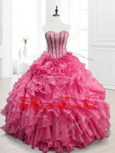 2016 Modest Real Photo Show Sweetheart Quinceanera Gowns with Beading and Ruffles