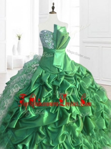 2016 New Arrivals Real Photo Show Sequins and Ruffles Quinceanera Dresses with Pick Ups