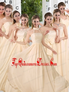 Empire Ruching 2015 Floor Length Dama Dress