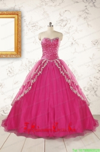 Custom Made Sweetheart Sweep Train Trendy Quinceanera Dresses with Sequins and Appliques