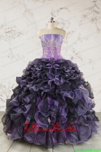 Custom Made Multi-color Quinceanera Dresses with Beading and Ruffles