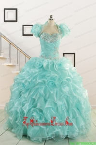 Custom Made Quinceanera Dresses with Appliques and Ruffles for 2015